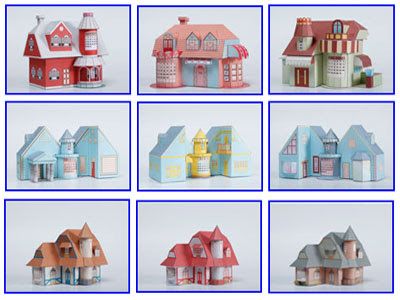 3d Paper House Templates